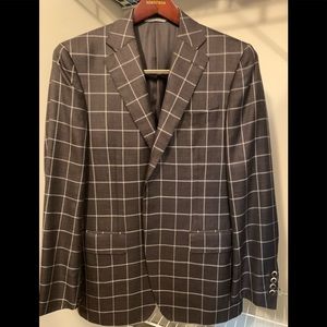 Beautiful, unique brown window pane sport coat/blazer